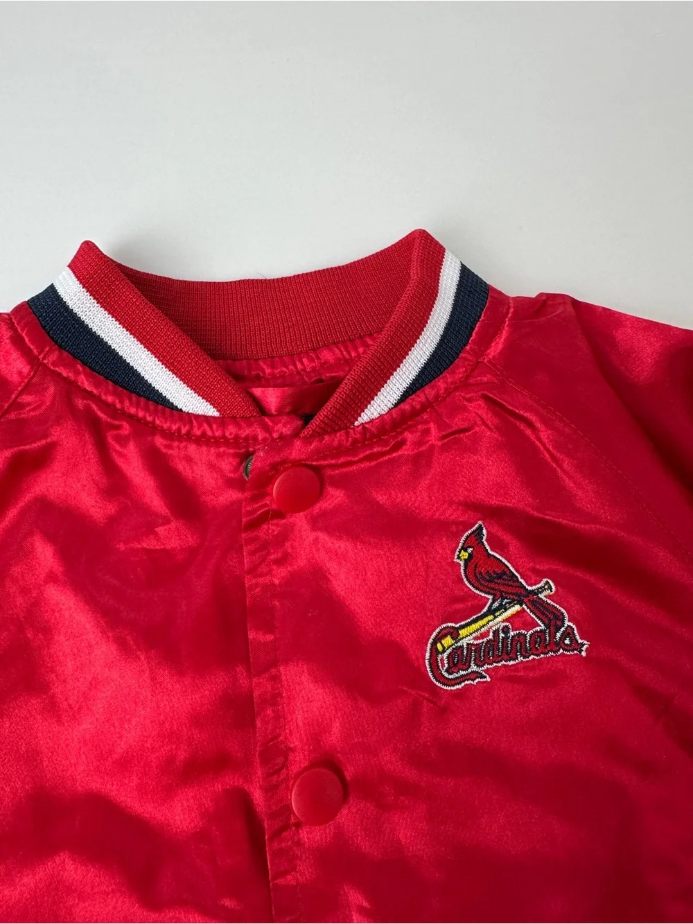 Baseball St Louis Cardinals Satin Bomber Jacket Toddler 18 Months MLB Red